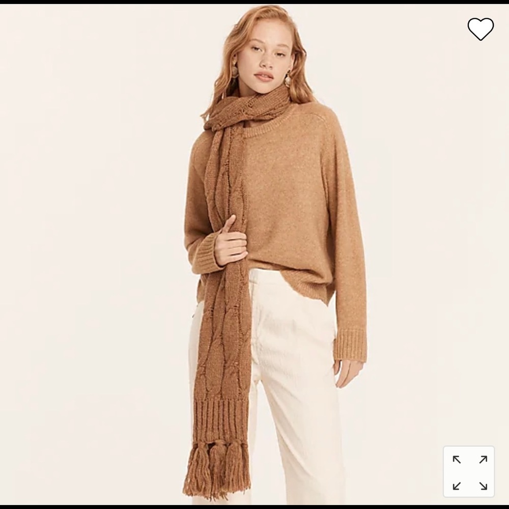 J crew relaxed saddle sleeve crewneck sweater heather pecan size XS
